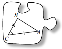 Triangle diagram showing angles and sides for comparison